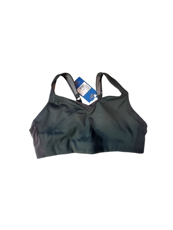 Brooks Other - Brooks Womens Grey & Black Adjustable Sports Bra Moisture-Wicking Size 36DD
